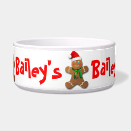 Comedero El divertido hombre de pan de jengibre con Santa H