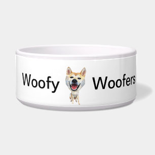 Comedero El gracioso Personalizado Shiba Inu Woofy Woofers