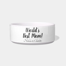 Comedero El mejor guión de personalizado blanco negro de ma