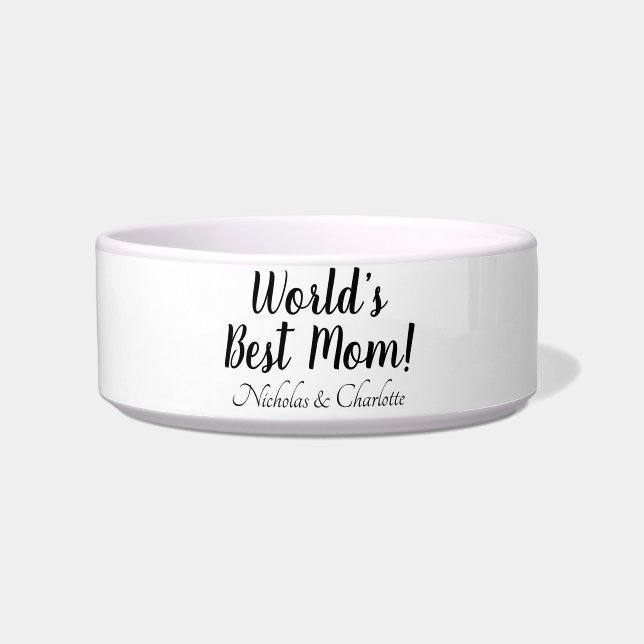 Comedero El mejor guión de personalizado blanco negro de ma (Frente)