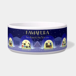 Comedero El muñeco de nieve de la celebración de Edo-Neko