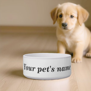 Comedero El nombre de tu mascota en el tazón de mascotas