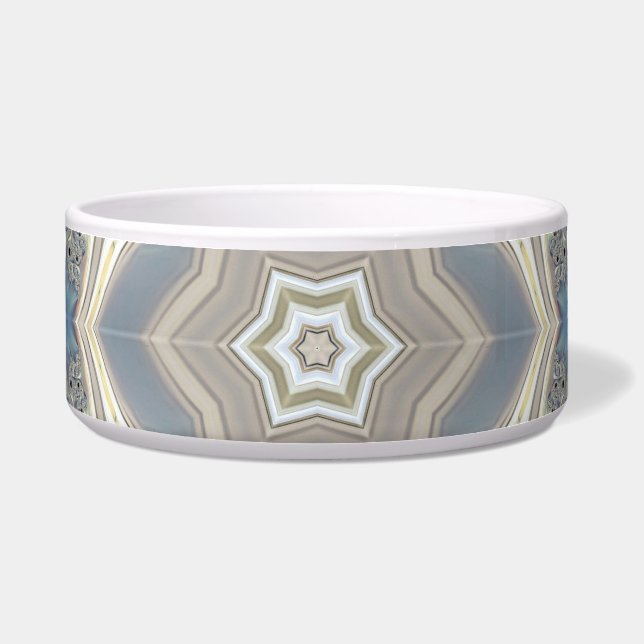 Comedero El pulso de un tazón de cerámica de sueño fractal (Frente)