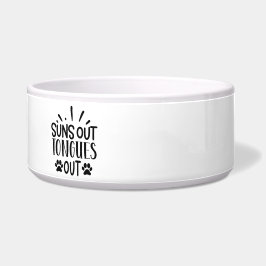 Comedero ¡El sol está afuera, las lenguas fuera! Tazón de c