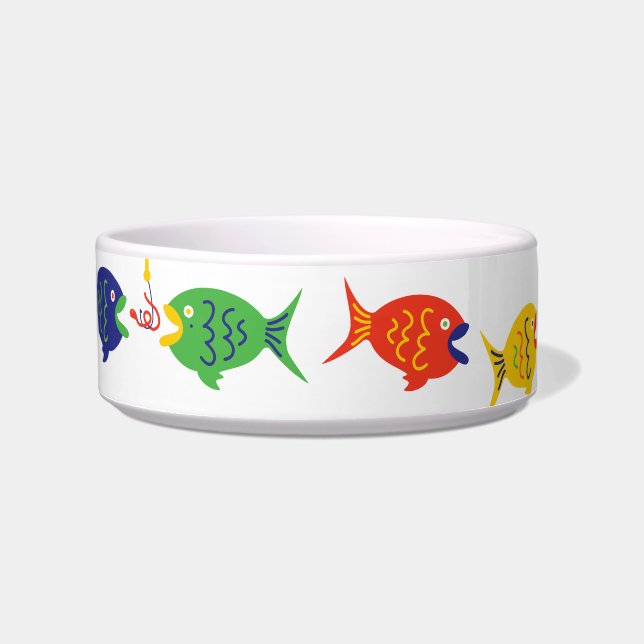 Comedero El tazón de comida para gatos más pescador (Frente)