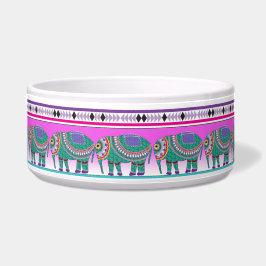 Comedero Elefante con patrón azteca