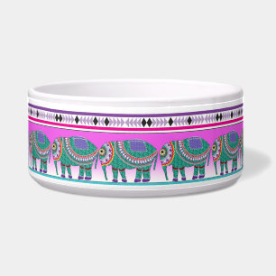 Comedero Elefante con patrón azteca