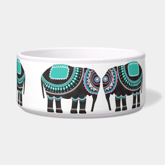 Comedero Elefantes Indios Ornamentados Diseño de Gatito Per (Derecha)