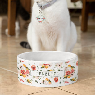 Comedero Elegante Citrus Botanical Monograma