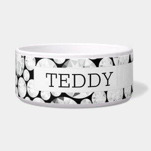 Comedero Elegante MASCOTA Gemstone Diamante NOMBRE Glam Bli