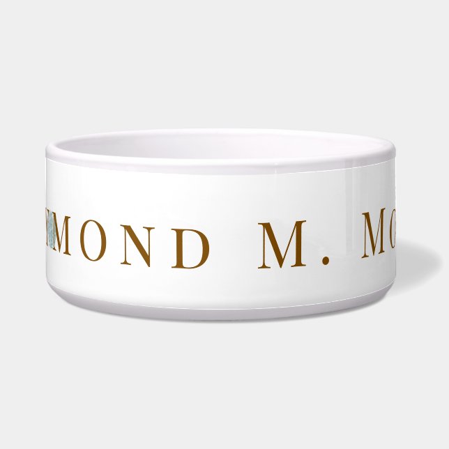 Comedero Elegante Nombre Personalizado (Frente)