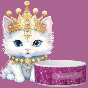 Comedero Elegante Rosa Brillante Purpurina Falso Lentejuela