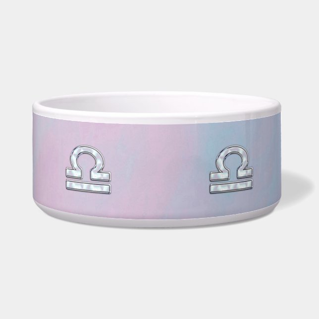 Comedero Elegante Rótulo Libra Zodiac Madre del Estilo de l (Frente)