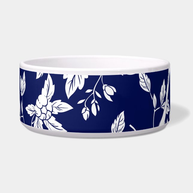 Comedero Elegante Tazón de Pet Bowl de Chinoiserie azul y b (Frente)