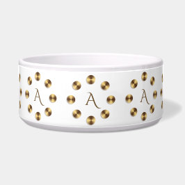 Comedero Elemento de oro de la pendiente. monograma