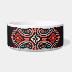 Comedero Elementos paisley asiáticos, patrón boho vintage.