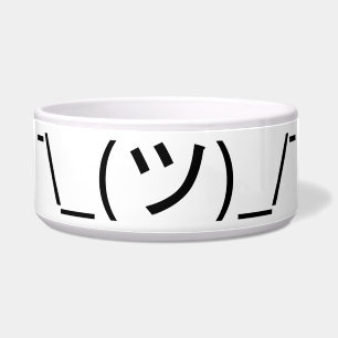 Comedero Emoticon de arbusto ¯\_(ツ)_/ Ø Kaomoji japonés