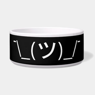 Comedero Emoticon de arbusto ¯\_(ツ)_/ Ø Kaomoji japonés