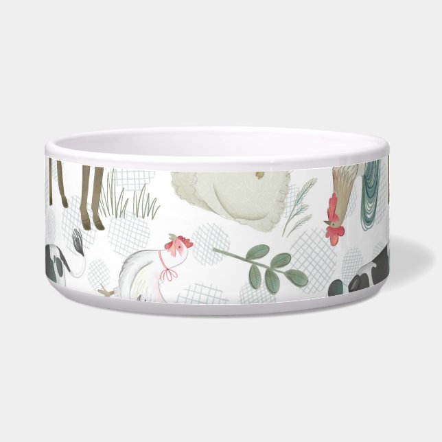 Comedero En El Mascota De Campo De La Granja Animal (Frente)