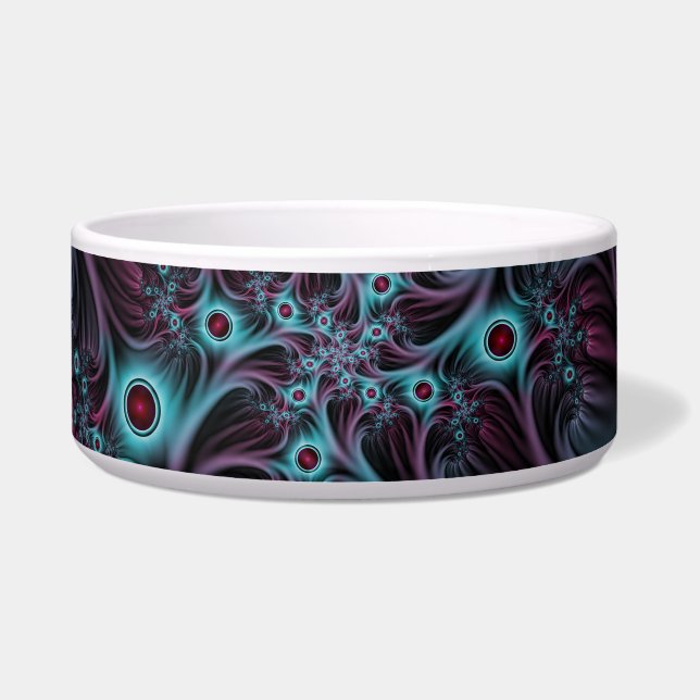 Comedero En profundidad Arte fractal rosa azul abstracto ab (Frente)