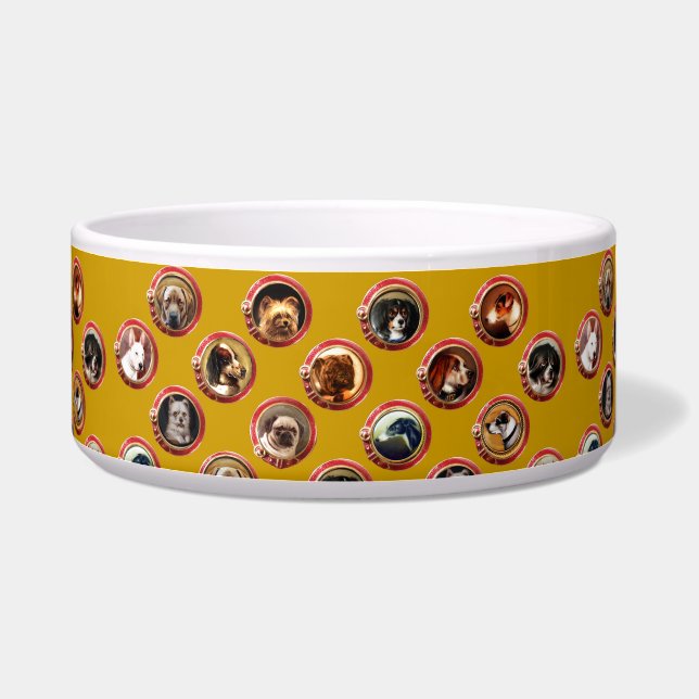 COMEDERO ENAMIENTOS VICTORIANOS/RETRATOS DE PERRO MINIATURA (Derecha)