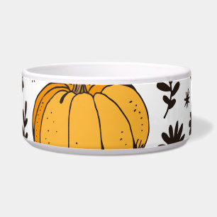 Comedero Esbozos de calabaza: patrón sin costuras dibujado