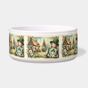 Comedero Escena de colcha de patchwork Cottage Leprechaun