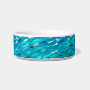 Comedero Escuela de Pescado, Turquesa, Azul y Aqua