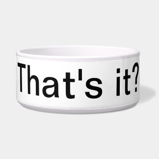Comedero ¿Eso es todo? Simple tazón Mascota