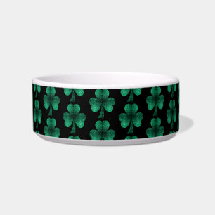 Comedero Espuma verde esmeralda Patrón de Shamrock negro