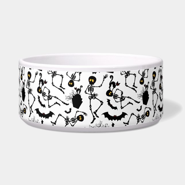 Comedero Esqueletos de Halloween Danza macabra (Frente)