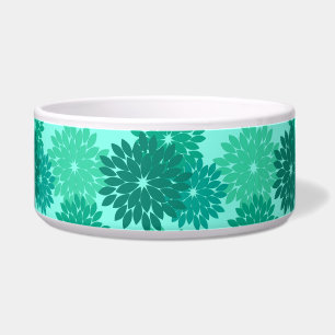 Comedero Estampa floral de kimono moderno, turquesa, verde 