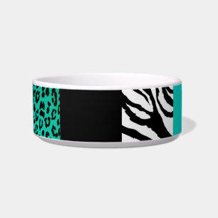 Comedero Estampado de animales azul verde azulado del