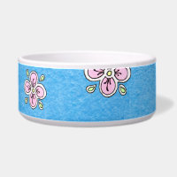 Estampado de plores rosado en azul