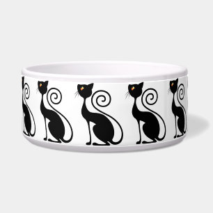 Comedero Estilo de cosecha de gato negro