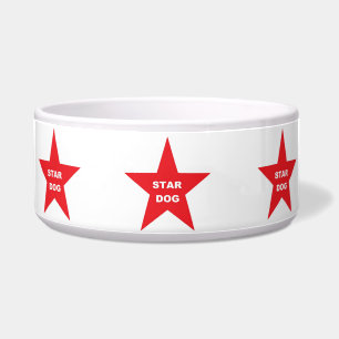 Comedero Estrella de perro de Bowl en Estrella Roja