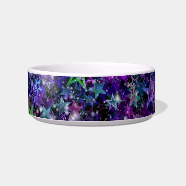 Comedero estrella del arco iris tazón de comida para gatos (Frente)