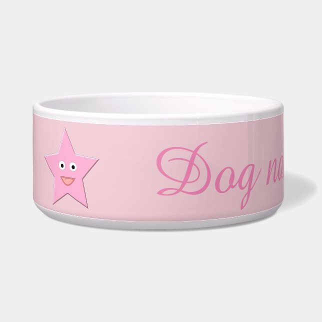 Comedero Estrella rosada del perro Bowl de bonito (Izquierda)