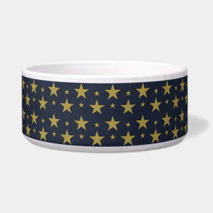 Comedero Estrellas doradas sobre azul marino - Elegante y a