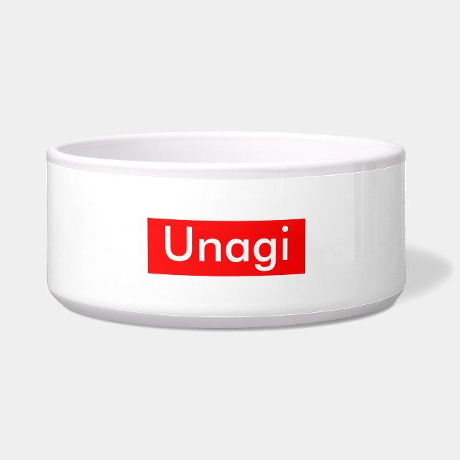 Comedero Etiqueta Unagi (Frente)