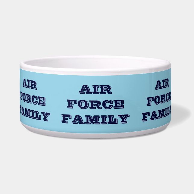 Comedero Familia de la Fuerza Aérea Pet Bowl (Frente)