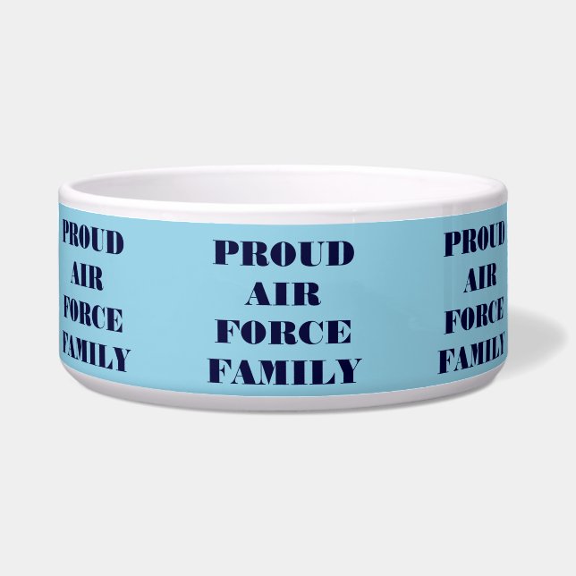 Comedero Familia de la Fuerza Aérea Proud de Pet Bowl (Frente)