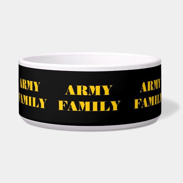 Comedero Familia del Ejército del Bowl de la mascota (Frente)