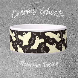 Comedero Fantasmas Cremosos - patrón de Halloween.