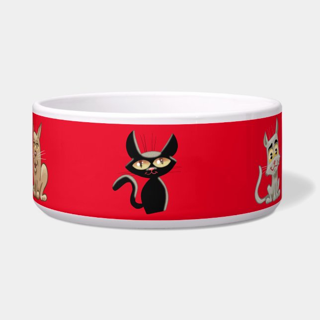 Comedero Fantásticas gatos Personalizados (Derecha)