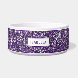 Comedero Faux Purple Purpurina Textura Look & Your Mascota 