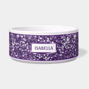 Comedero Faux Purple Purpurina Textura Look & Your Mascota 