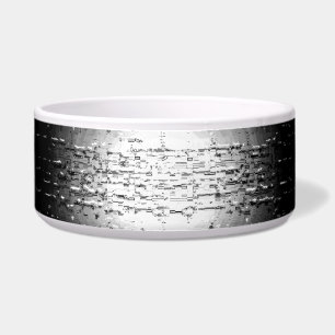 Comedero Faux Sheet Metalizado Metalic Industrial Pet Bowl