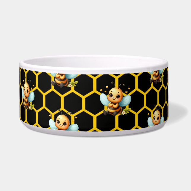 Comedero Feliz Abeja Mascota Pequeña (Izquierda)
