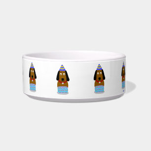 Comedero Feliz cumpleaños Pup Ceramic Pet Bowl